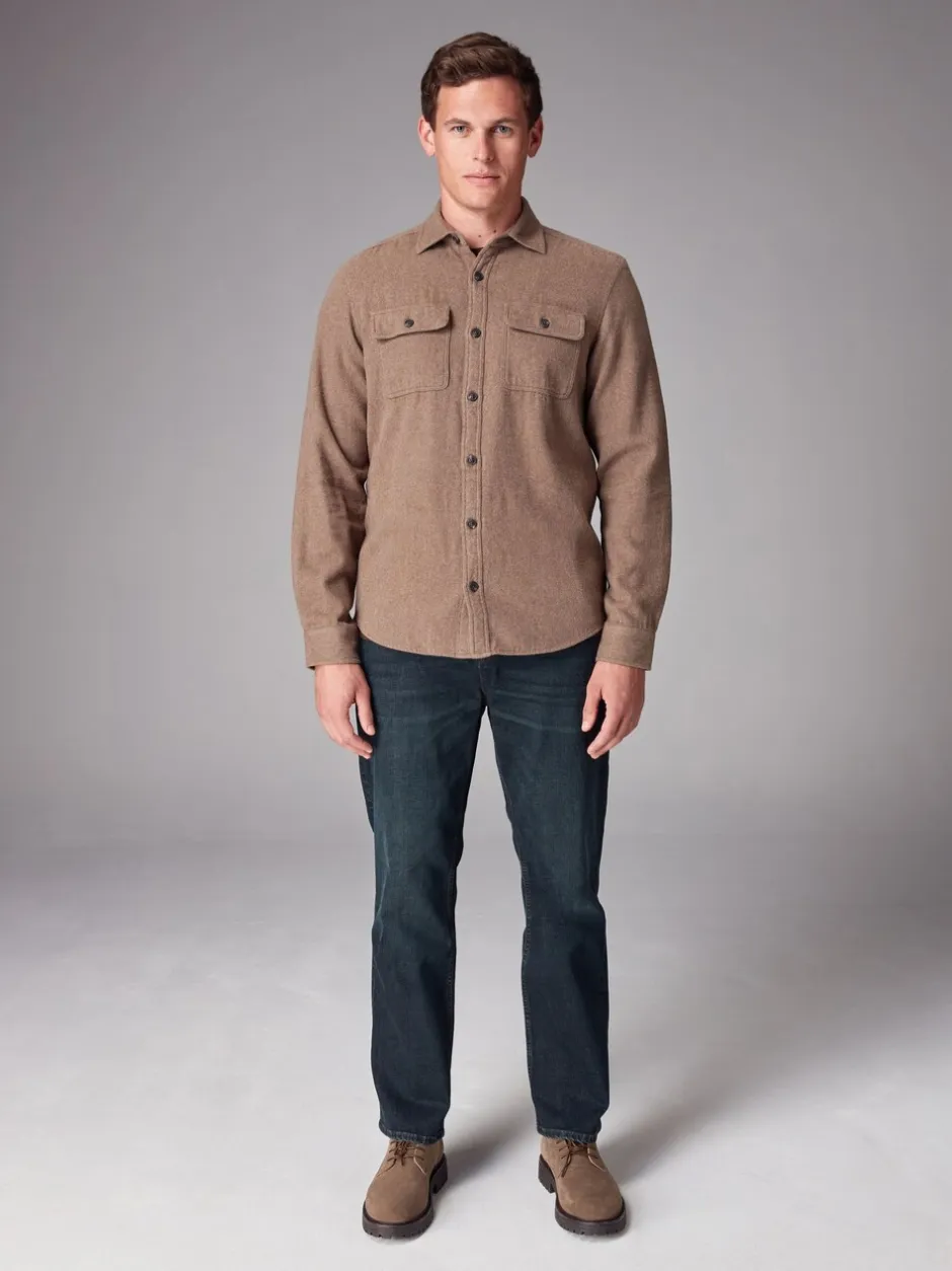 Jeans|Next Donkerblauwe wassing - Rechte, klassieke jeans met stretch