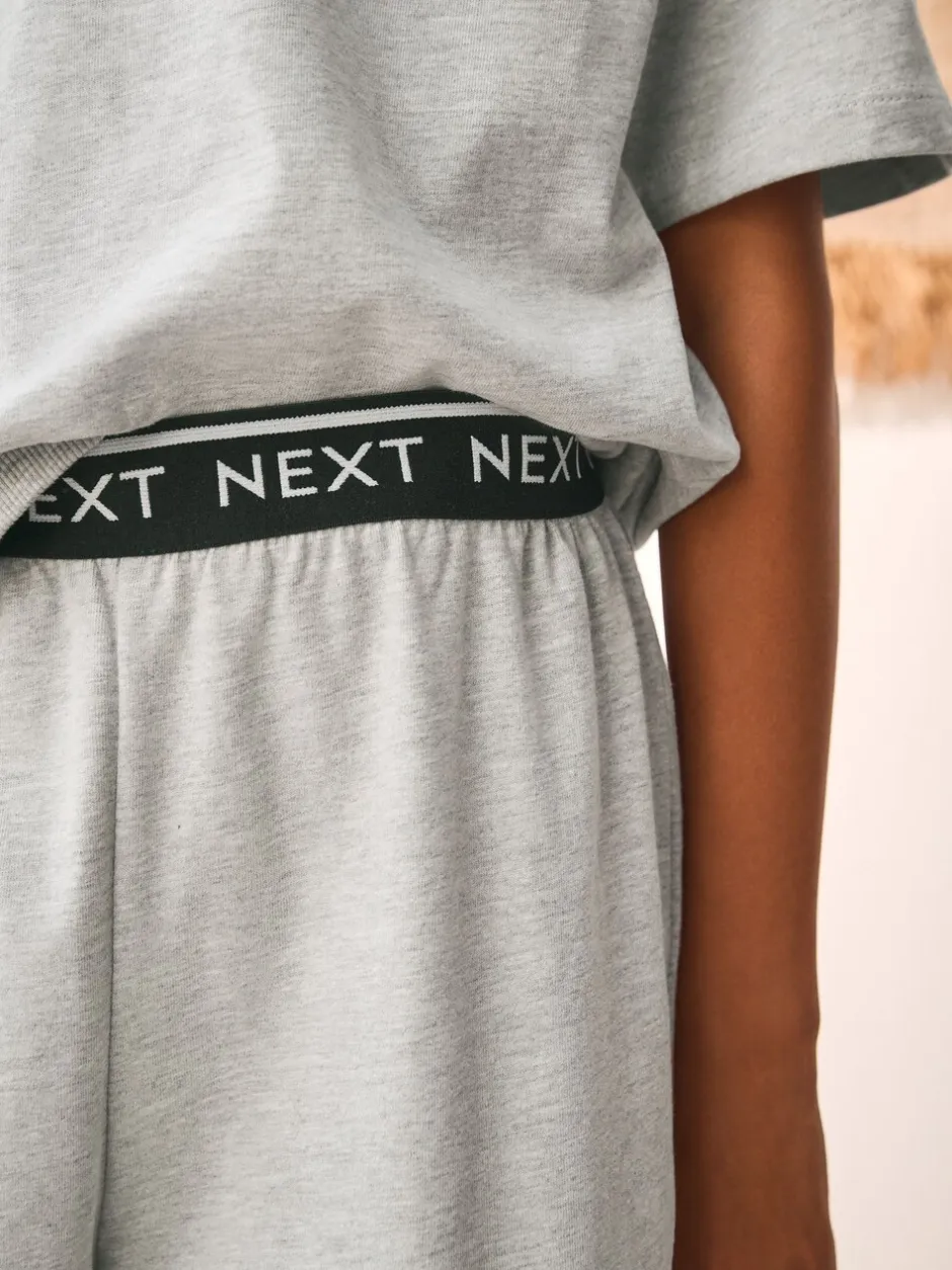 Nachtkleding En Pyjama's|Pyjama's*Next Donkerblauw/grijs - Pyjama met korte pijpen 3 stuks (3-16jaar) (3-16jaar)