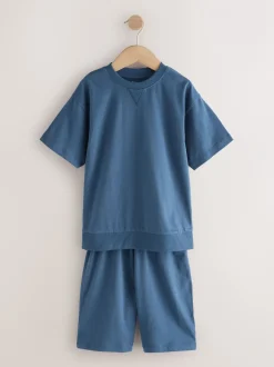 Nachtkleding En Pyjama's|Pyjama's*Next Donkerblauw/grijs - Pyjama met korte pijpen 3 stuks (3-16jaar) (3-16jaar)
