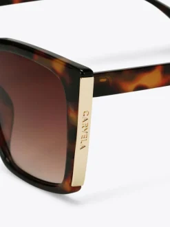 Zonnebril|Carvela - Square Frame Sunglasses Donkerbruin