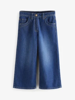 Jeans*Next Donkere inktblauwe wassing - Jeans met wijde pijpen (3-16 jr)
