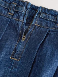 Shorts En Rokken*Next - Geplooide denim rok (3-16jr) Donkere wassing