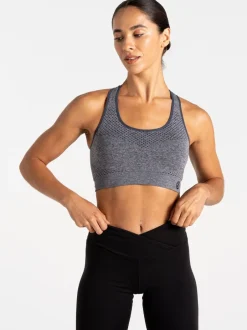 Beha's|Dare 2b - Green Womens Don't Sweat It II Sports Bra Donkergrijs