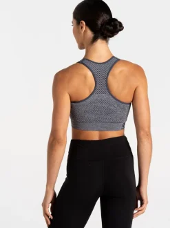 Beha's|Dare 2b - Green Womens Don't Sweat It II Sports Bra Donkergrijs