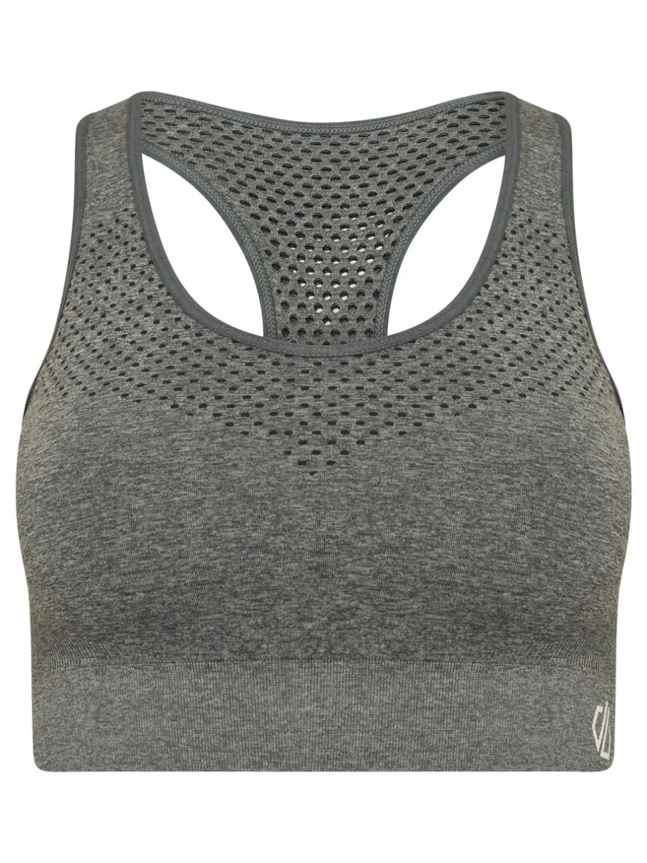 Beha's|Dare 2b - Green Womens Don't Sweat It II Sports Bra Donkergrijs