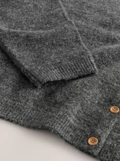 Gebreide Kleding*Next Donkergrijs - Gebreid vest met ronde hals