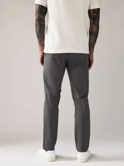 Broeken En Chino's*Next Donkergrijs - Slim Fit - Stretchy chino