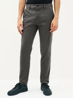 Broeken En Chino's|Next Donkergrijs - Standaard toelopende pasvorm - Stretchy chino
