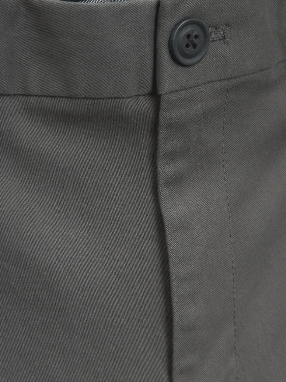 Broeken En Chino's|Next Donkergrijs - Standaard toelopende pasvorm - Stretchy chino