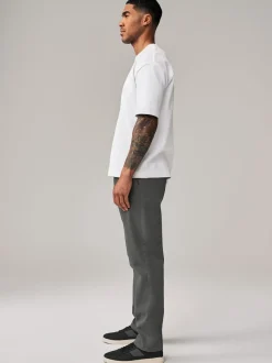 Formele Broek|Broeken En Chino's|Next Donkergrijs - Straight fit - Stretchy chino