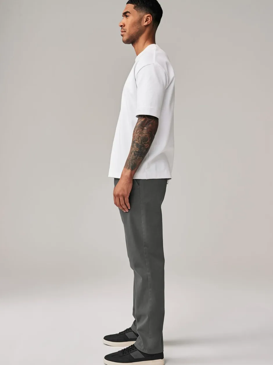 Formele Broek|Broeken En Chino's|Next Donkergrijs - Straight fit - Stretchy chino