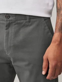 Formele Broek|Broeken En Chino's|Next Donkergrijs - Straight fit - Stretchy chino