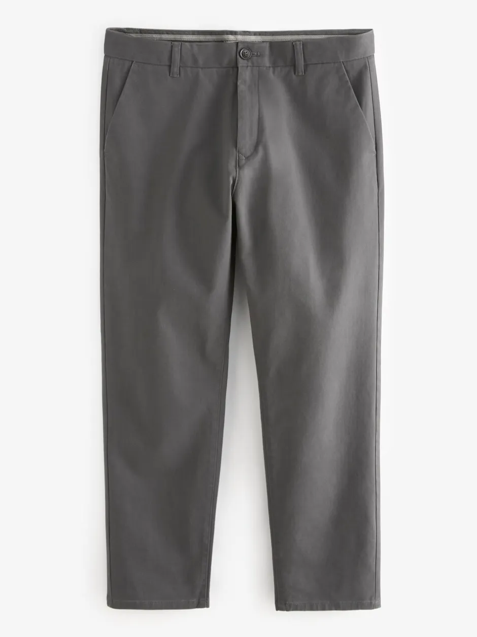 Formele Broek|Broeken En Chino's|Next Donkergrijs - Straight fit - Stretchy chino