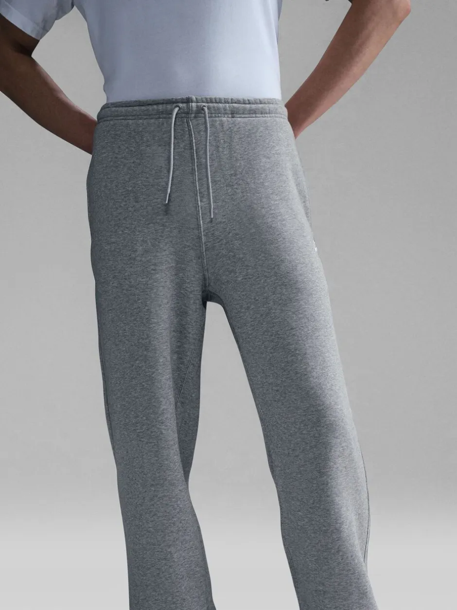 Joggingbroeken*Nike - Club Fleece joggingbroek met wijde pijpen Donkergrijs gemêleerd