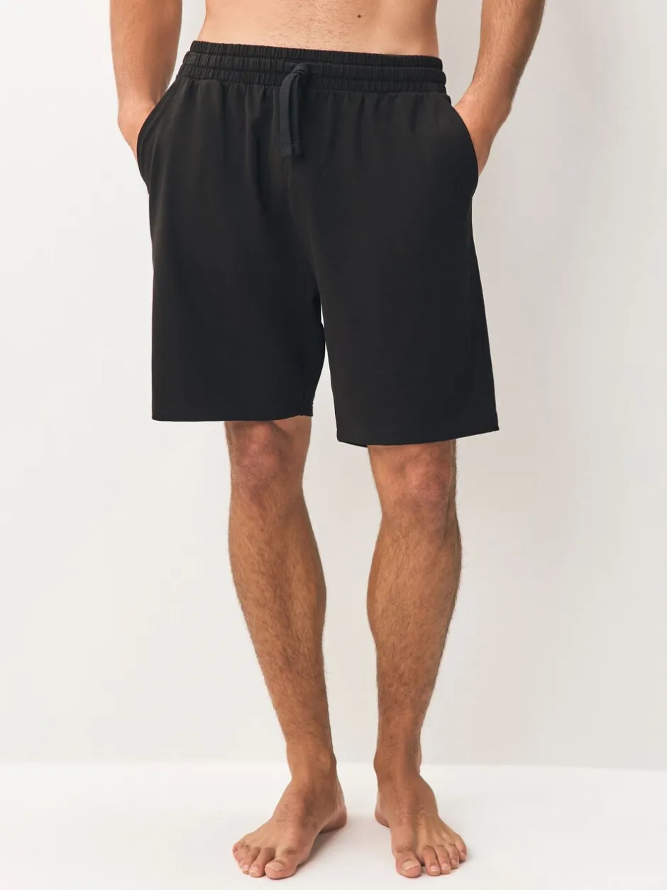 Loungewear|Shorts|Next - Loopback Soft Touch 2 Pack Jogger Shorts Donkergrijs/zwart