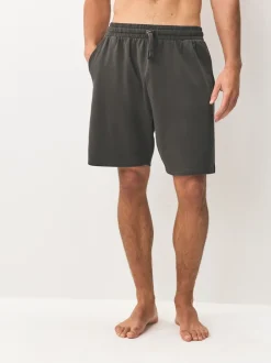 Loungewear|Shorts|Next - Loopback Soft Touch 2 Pack Jogger Shorts Donkergrijs/zwart