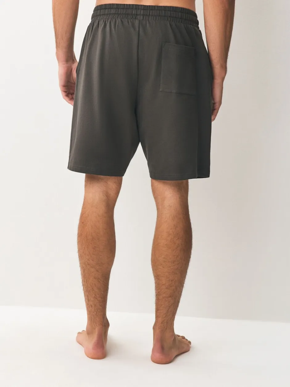 Loungewear|Shorts|Next - Loopback Soft Touch 2 Pack Jogger Shorts Donkergrijs/zwart