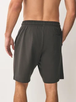 Loungewear|Shorts|Next - Loopback Soft Touch 2 Pack Jogger Shorts Donkergrijs/zwart