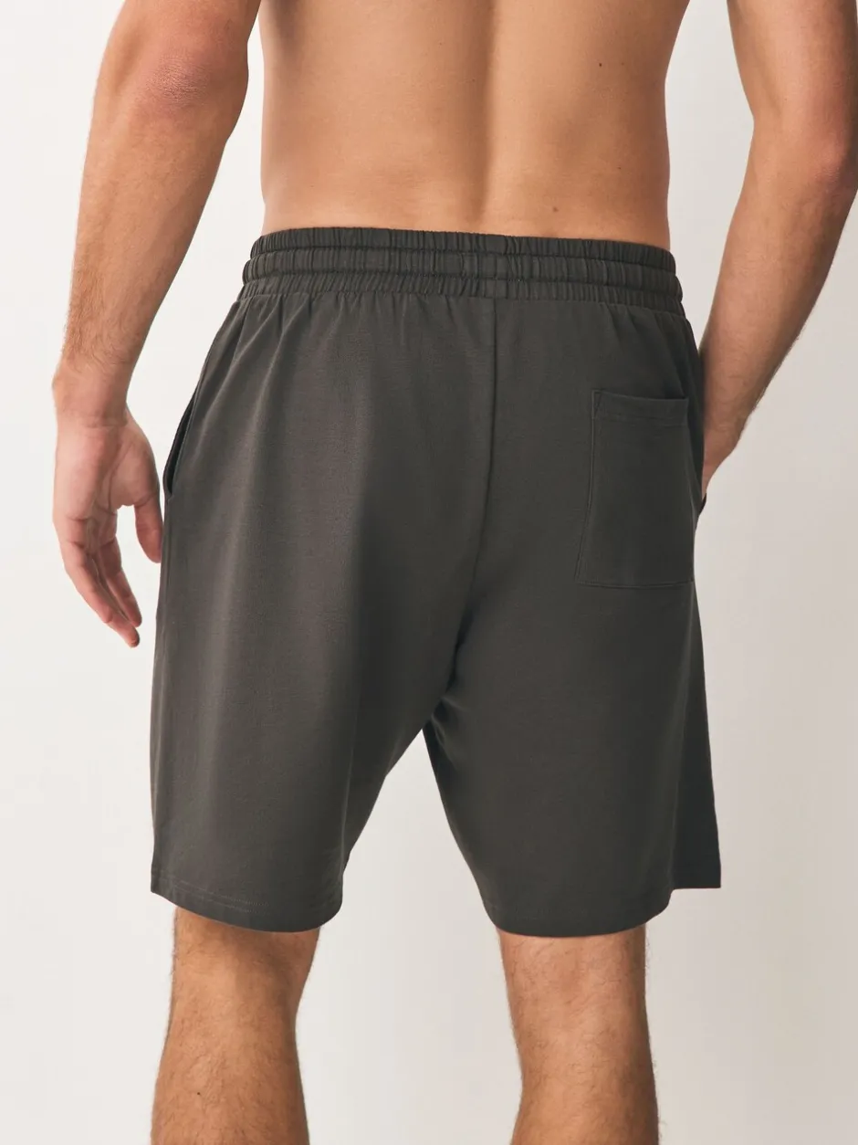 Loungewear|Shorts|Next - Loopback Soft Touch 2 Pack Jogger Shorts Donkergrijs/zwart