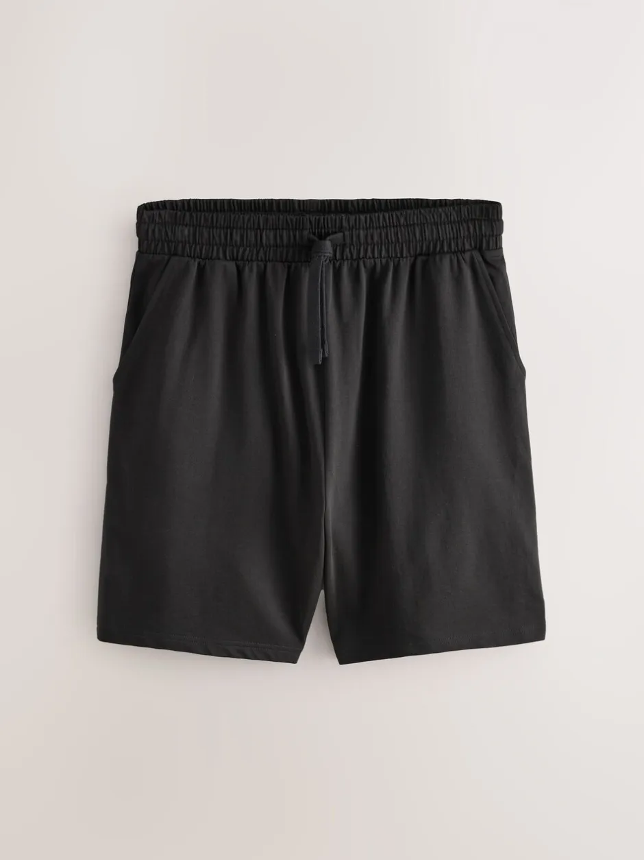 Loungewear|Shorts|Next - Loopback Soft Touch 2 Pack Jogger Shorts Donkergrijs/zwart