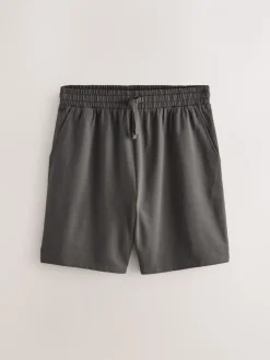Loungewear|Shorts|Next - Loopback Soft Touch 2 Pack Jogger Shorts Donkergrijs/zwart
