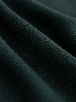 Gebreide Kleding*Next Donkergroen - Effen - Regular fit 100% katoenen premium trui met korte rits