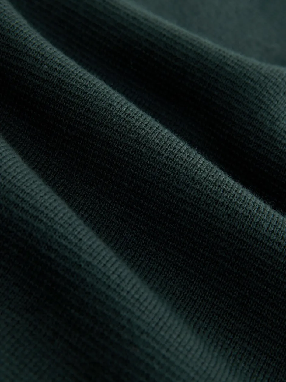 Gebreide Kleding*Next Donkergroen - Effen - Regular fit 100% katoenen premium trui met korte rits