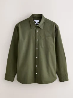 Formele Overhemden|Shirts|Next Donkergroen - Normale Pasvorm - Oxford-hemd met lange mouwen