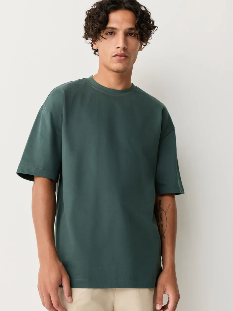 T-Shirts En Hemden|Next Donkergroen - Relaxed fit - Zwaar T-shirt