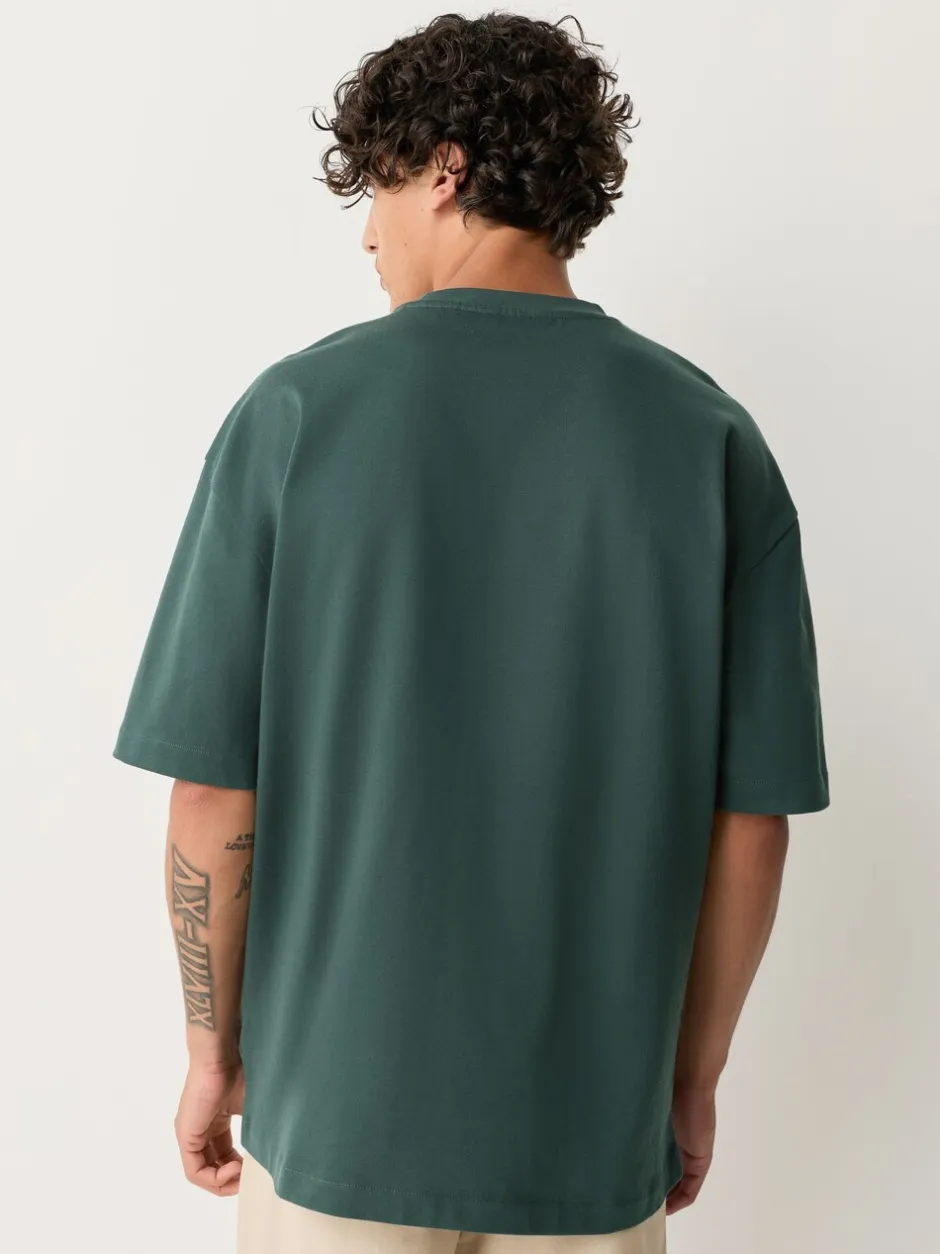 T-Shirts En Hemden|Next Donkergroen - Relaxed fit - Zwaar T-shirt
