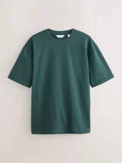 T-Shirts En Hemden|Next Donkergroen - Relaxed fit - Zwaar T-shirt