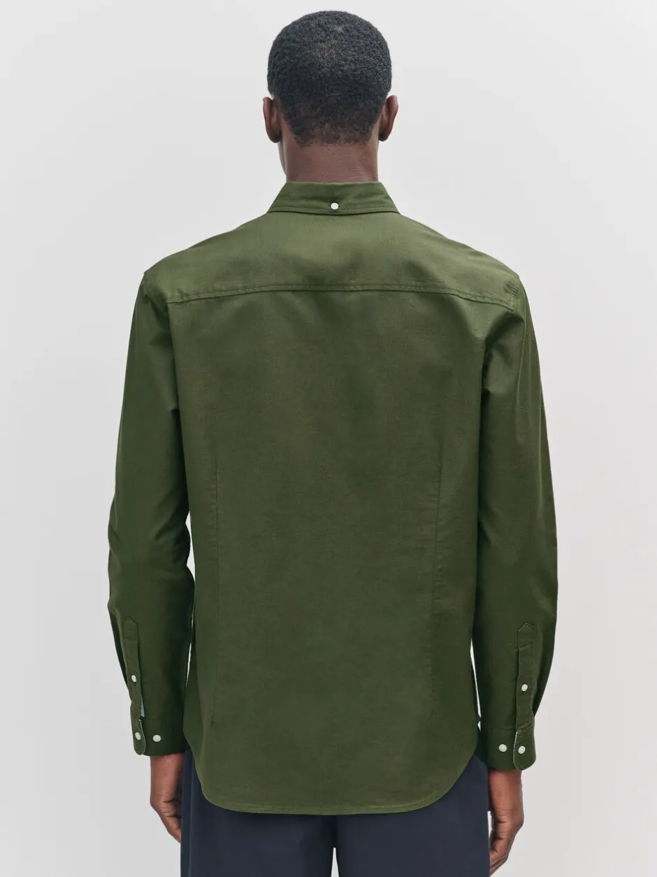 Formele Overhemden|Shirts|Next Donkergroen - Slim Fit - Oxford-hemd met lange mouwen