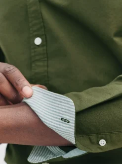 Formele Overhemden|Shirts|Next Donkergroen - Slim Fit - Oxford-hemd met lange mouwen