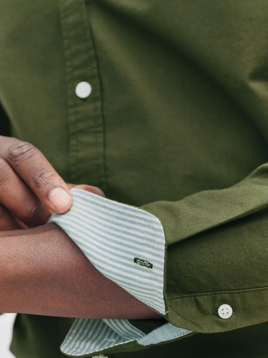 Formele Overhemden|Shirts|Next Donkergroen - Slim Fit - Oxford-hemd met lange mouwen