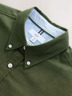 Formele Overhemden|Shirts|Next Donkergroen - Slim Fit - Oxford-hemd met lange mouwen