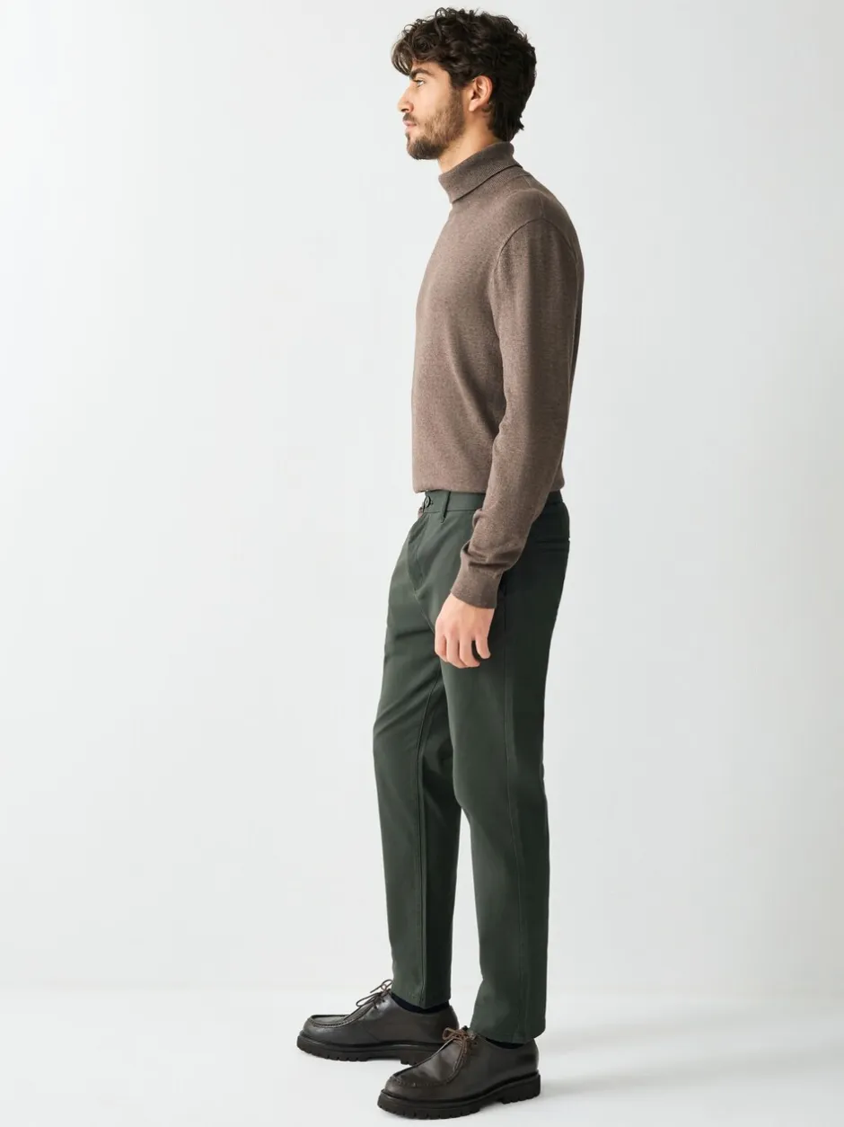 Broeken En Chino's*Next Donkergroen - Slim Fit - Stretchy chino