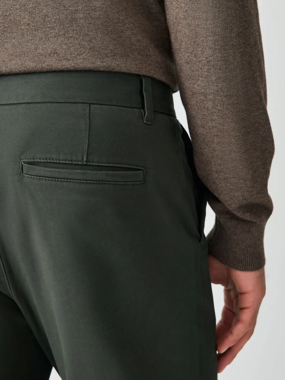 Broeken En Chino's*Next Donkergroen - Slim Fit - Stretchy chino