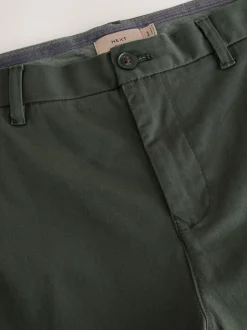 Broeken En Chino's*Next Donkergroen - Slim Fit - Stretchy chino