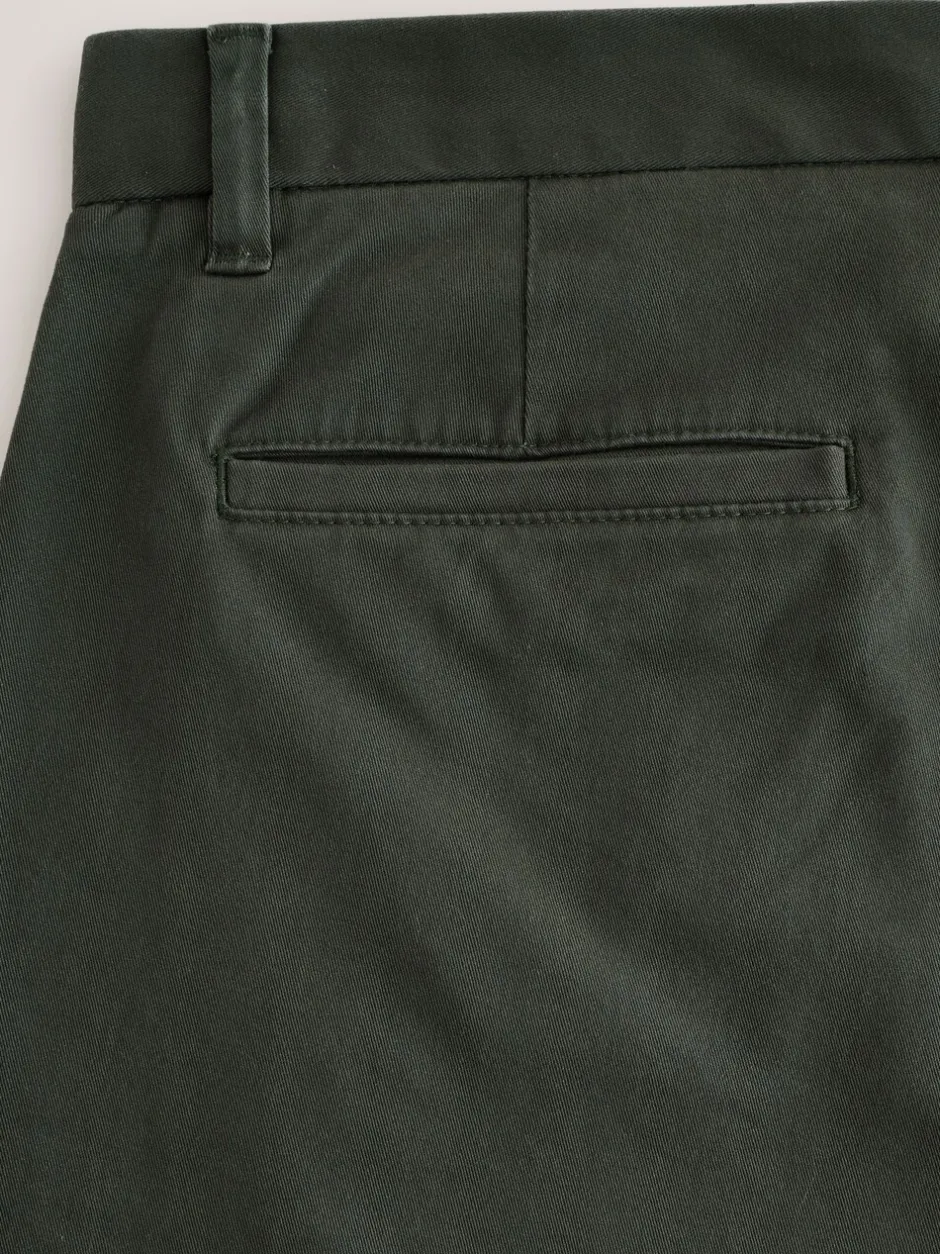 Broeken En Chino's*Next Donkergroen - Slim Fit - Stretchy chino