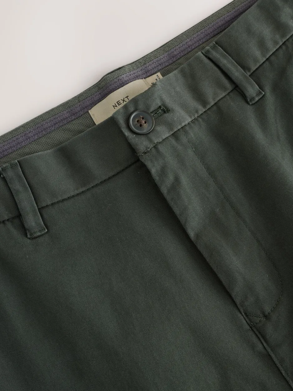 Broeken En Chino's*Next Donkergroen - Straight fit - Stretchy chino