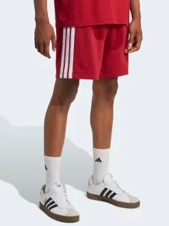 Sportkleding|Shorts*adidas Donkerrood - Essential 3-Stripes French Terry Shorts