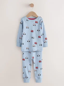 Pyjama's|Nachtkleding En Pyjama's|Next Donkerrood/blauw met hulpverleningsvoertuig - Mini Knusse Pyjama's 3 Set (9mnd-10jr)