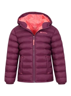 Jassen En Jacks|Mountain Warehouse Donkerroze - Seasons II waterafstotend Gevoerd jack voor kinderen