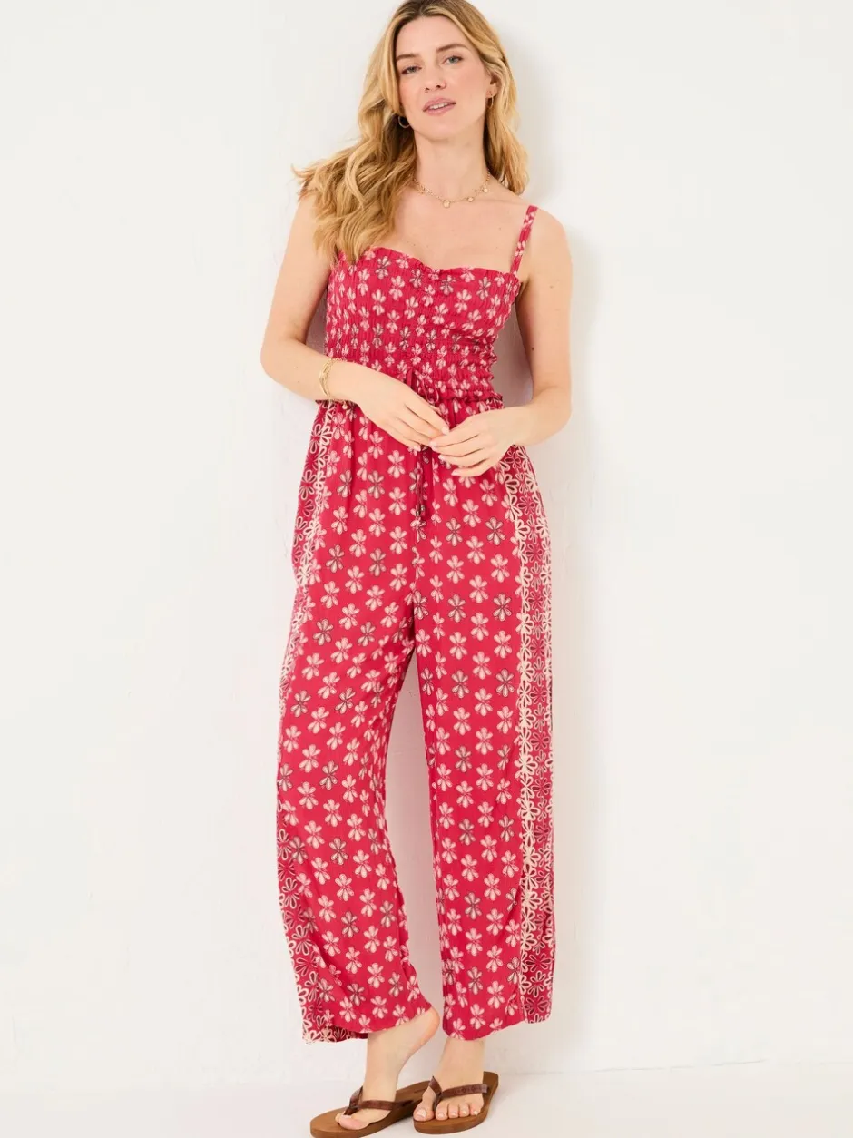 Jumpsuits En Playsuits|Fat Face - FatFace - Jumpsuit Donkerroze Earth Geo