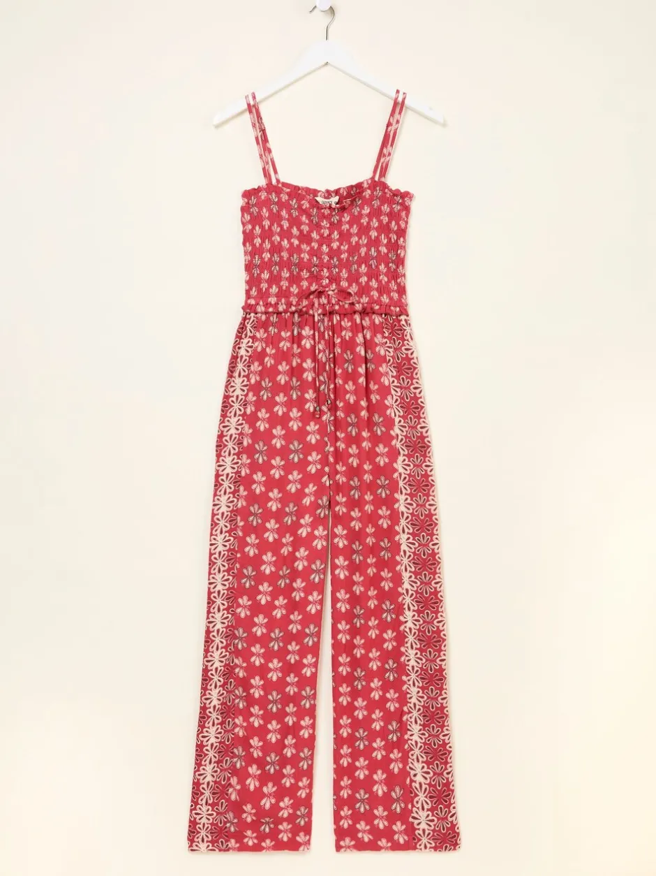 Jumpsuits En Playsuits|Fat Face - FatFace - Jumpsuit Donkerroze Earth Geo