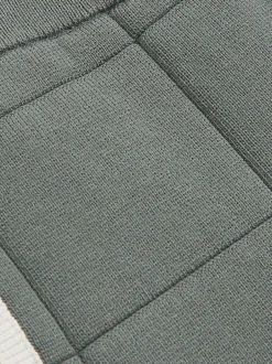 Shorts*Reiss - Barbor Tipped Knit Stitch-Detail Shorts Donkersaliegroen