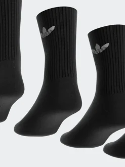 Sokken|Sokken*adidas Donkerzwart - Originals verpakking van 6 Trefoil enkelsokken