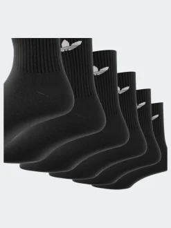 Sokken|Sokken*adidas Donkerzwart - Originals verpakking van 6 Trefoil enkelsokken