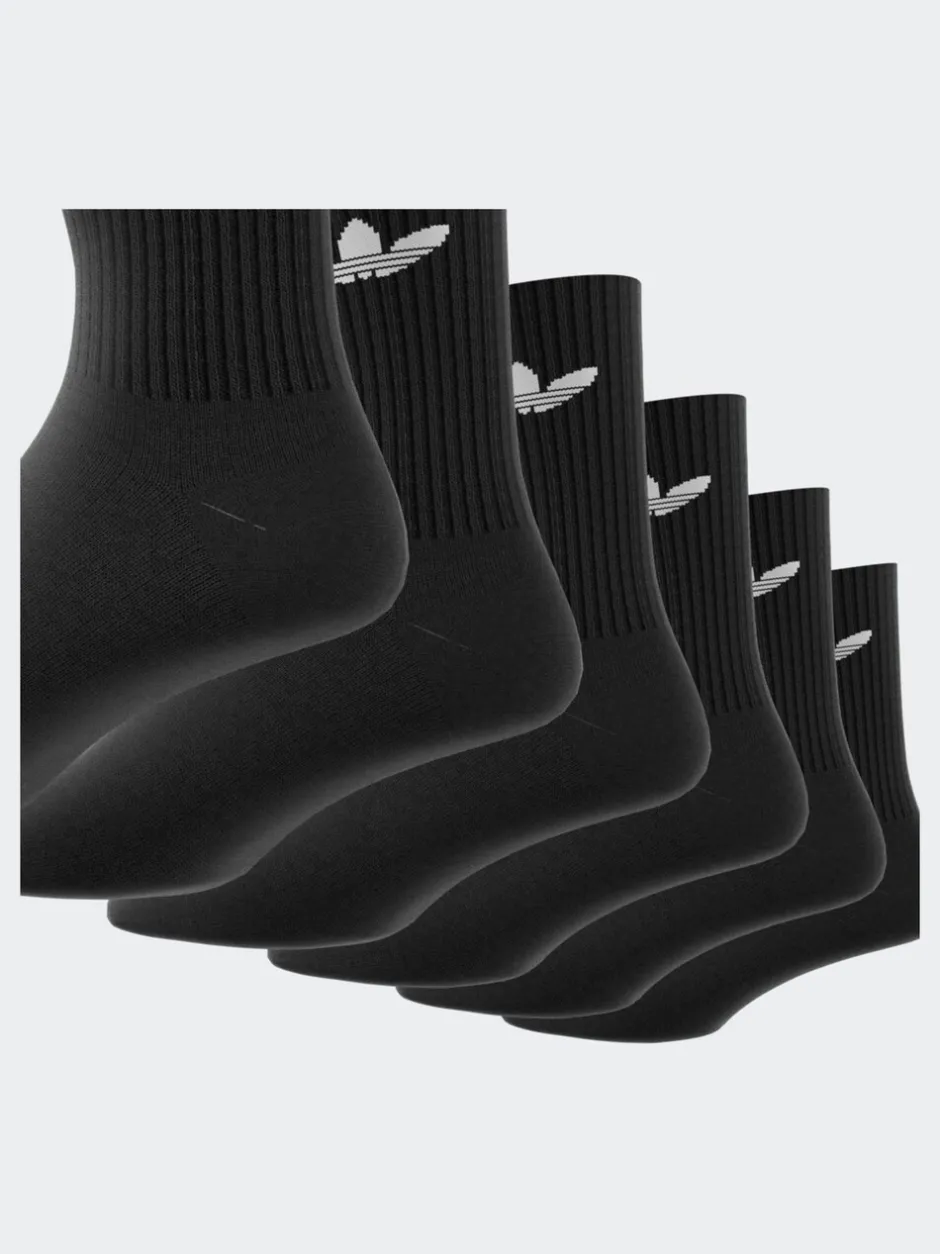 Sokken|Sokken*adidas Donkerzwart - Originals verpakking van 6 Trefoil enkelsokken