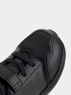 Sneakers|Sneakers|adidas - Tensaur Run 3.0 Easy On Infant Trainers Donkerzwart